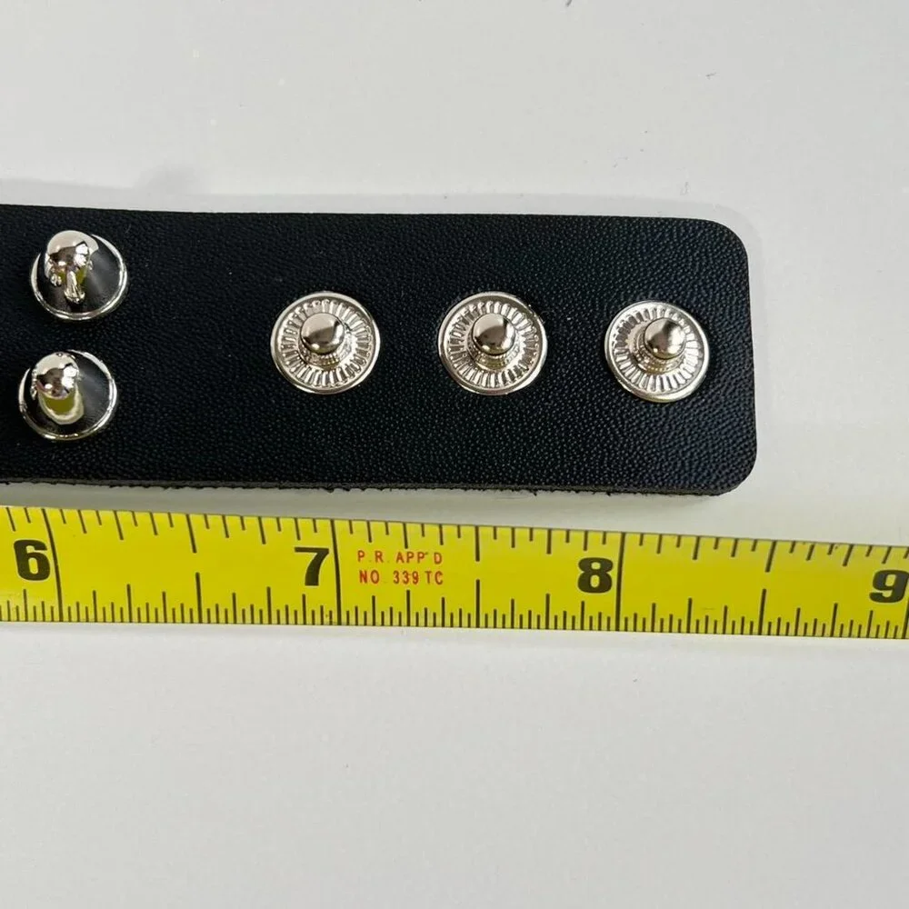 y2k 2000s skeleton spiked grunge punk black studded bracelet